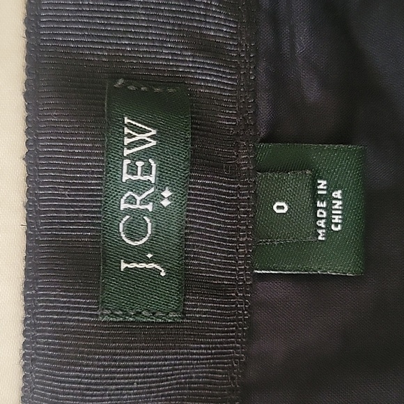 J CREW Black Scalloped Lace Skirt Lined  sz 0 - Picture 3 of 6